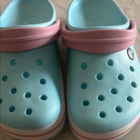 CROCS Pink and Blue Sandals with Ventilation Holes - Picture 2 of 5